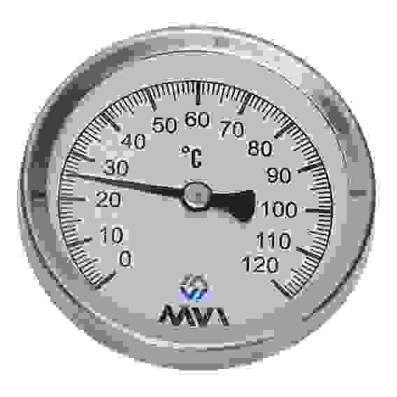 Термометр аксиальный MVI, 0-120C, D63 мм, погружной, подключение G1/2