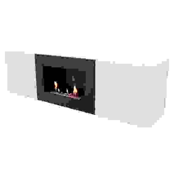 Тумба с биокамином Firelight BFP/P-1400V белая