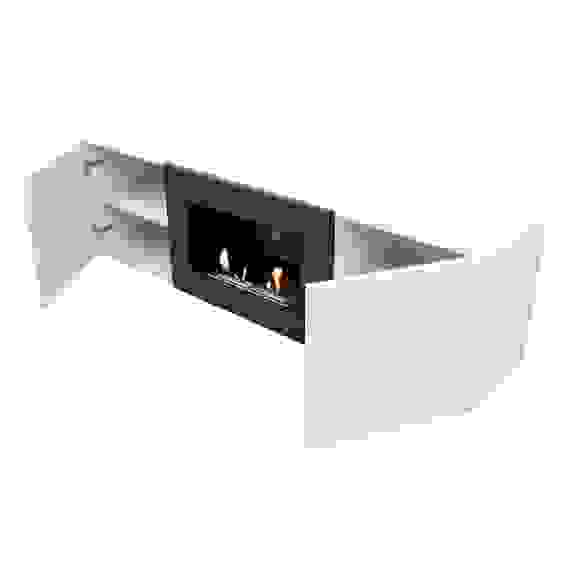 Тумба с биокамином Firelight BFP/P-1400V белая