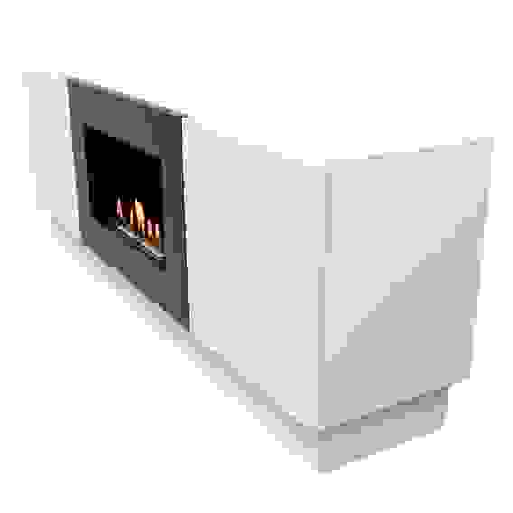 Тумба с биокамином Firelight BFP/P-1400V белая