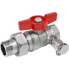 Кран шаровой Giacomini с отводом и сливом 3/4"F x 1"M, R259SX006