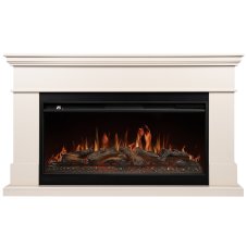 Каминокомплект: Очаг Royal Thermo Aurora RTFP/P-AR40LS, портал California 42/40/36, молочный