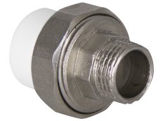 Муфта TEBO бел. PP-R комбин. разъемная (Американка) 32х1" НР O-ring (10/80), арт. 015022108