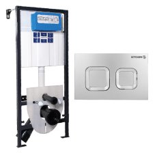 Инсталляция BETTOSERB SAVA FIX SLIM, клавиша смыва SMART, хром. матовый, SET40006472