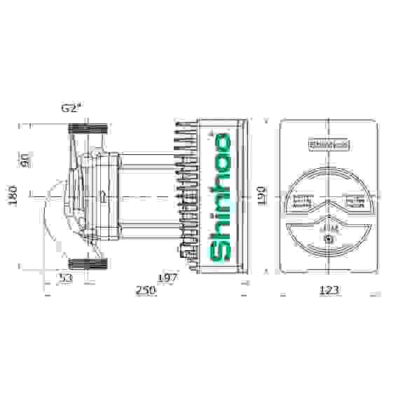 Насос циркуляционный Shinhoo MEGA+ 32-12