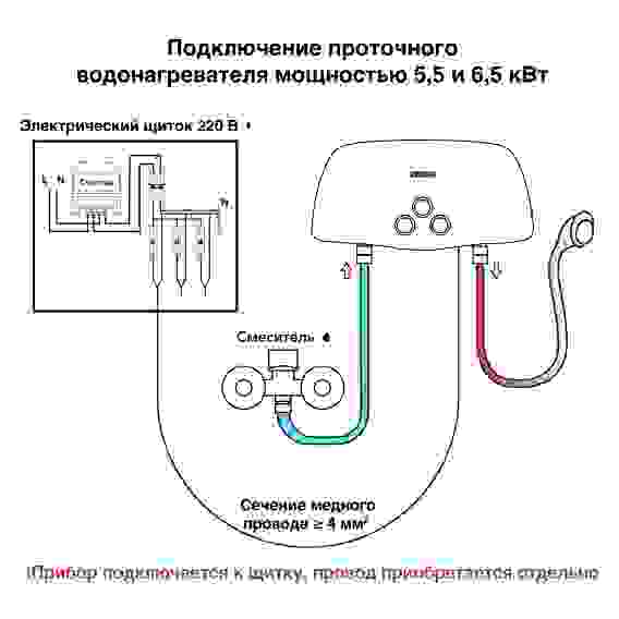 Водонагреватель проточный Zanussi 3-logic 5,5 T (кран)