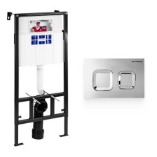 Инсталляция BETTOSERB SAVA FIX SLIM, клавиша смыва SMART, хром. глянец, SET40006473