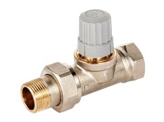 Клапан термостатический Royal Thermo для центральных систем отопления прямой 1/2" Click