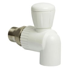 Кран шаровой THERMOLIGHT "американка" PP-R угловой 25х3/4" белый