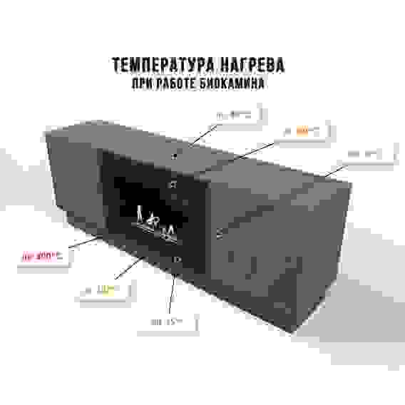 Тумба с биокамином Firelight BFP/P-1400L графит