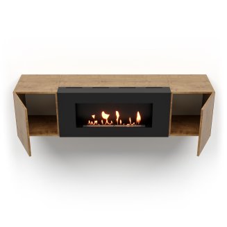Тумба с биокамином Firelight BFP-P1600 дуб вотан
