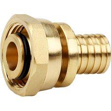 Муфта VARMEGA Slide-fit переходная (на евроконус) с накидн. гайкой, 16x3/4"EK, акс., латунь, VM51711