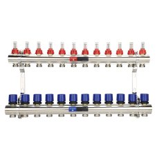 Группа коллекторная VARMEGA с расходомерами ВР 1" 12 х 3/4" EK латунь VM15412