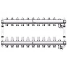 Коллектор Wester нерж. 1"-3/4 в сборе на 10 выходов с 2 заглушками, W903.10