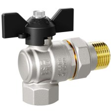 Кран шаровой латунный LD Pride 47.15.В-ГШ.У.Б Ду15 Ру40 угловой, вн-американка, (бабочка)