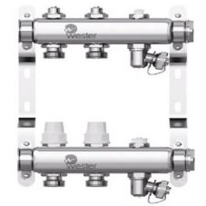 Коллектор Wester нерж. 1"-3/4 в сборе на 2 выхода с 2 заглушками, W903.2