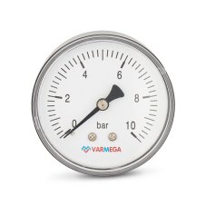 Манометр VARMEGA аксиальный 63 мм, 10 бар, 1/4", VMMT08-631002