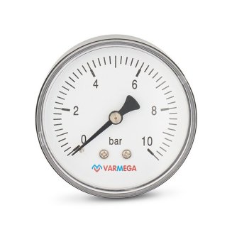 Манометр VARMEGA аксиальный 63 мм, 10 бар, 1/4&quot;, VMMT08-631002