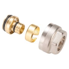 Фитинг обжимной MVI для полиэтиленовой и металполимерной трубы 16x2.0x3/4" под евроконус