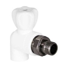 Кран шаровой TEBO сер. PP-R для радиаторов 20x1/2" угловой (10/60), арт. 031060211