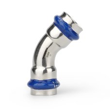 Угольник VARMEGA 45гр. двухраструбный Inox Press 22x22