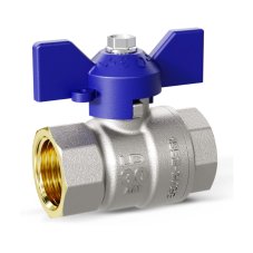 Кран шаровой латунный LD Pride 47.20.B-B.Б Ду 20 Ру 40 вн-вн, бабочка