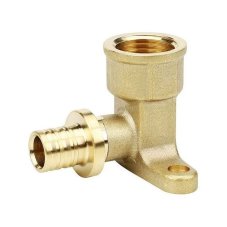 Угол VARMEGA Slide-fit настенный (водороз.) ВР, 16x1/2", Н-50мм, с креп., акс., латунь, VM51611