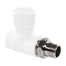 Вентиль TEBO бел. PP-R для радиаторов прямой 1v 20х1/2" (10/60), арт. 030060401