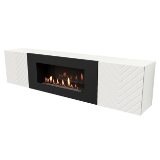 Тумба с биокамином Firelight BFP-P1700V белая