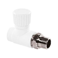 Вентиль TEBO бел. PP-R для радиаторов прямой 1v 25х3/4" (5/50), арт. 030060404