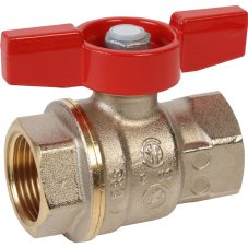 Кран шаровой Giacomini DADO ВР-ВР 1" ручка-бабочка, красный, латунь, R911X025