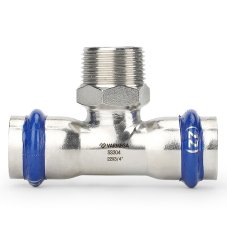 Тройник VARMEGA раструбный Inox Press НР 22x1/2"x22