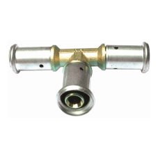 Тройник HENCO равнопроходный, латунь пресс, 16x16x16