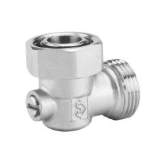 Узел нижнего подключения VARMEGA 3/4"EKх3/4"EK НР-ВР угловой, одинарный,для двухтруб. систем VM14201