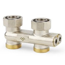 Узел нижнего подключения VARMEGA, 3/4"EKх3/4"EK НР-ВР, прямой, перекрестный, VM13951