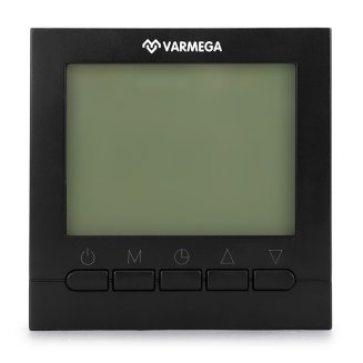 Термостат комнатный VARMEGA, VM19222, проводной, черный