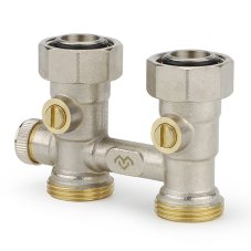 Узел нижнего подключения VARMEGA, 3/4"EKх3/4"EK НР-ВР, прямой, для однотрубных систем, VM13851