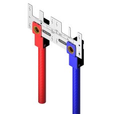 Набор HENCO 4 водорозетки,4 пласт.коробки для вн.монтажа,2 планки для крепл.вод, латунь пресс 16х1/2