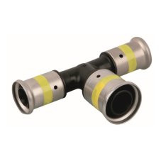 Тройник HENCO переходный увеличенный в центре, ПВДФ пресс (газ), 20x26x20