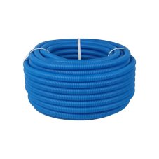 Труба VARMEGA гофрированная ПНД 28 мм для труб 20 мм, (50), синяя, VM58012
