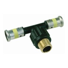 Тройник HENCO НР ПВДФ пресс (газ), 20x1/2"x20