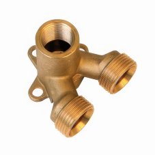 Водорозетка HENCO сдвоенная, 2 евроконуса, 3/4"x1/2"x3/4"