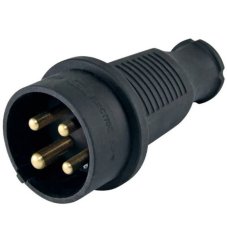 Вилка TDM ELECTRIC прямая каучук 3Р+РЕ 32А 380В IP44