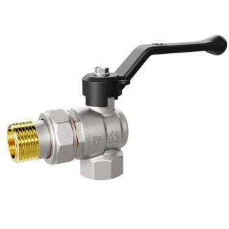 Кран шаровой латунный LD Pride 47.15.В-Н.У.Р Ду15 Ру40 угловой, вн-нр, (рычаг)