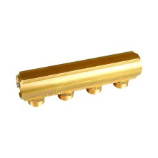 Коллектор HENCO латунный под евроконус, 1" - 4x3/4"НР