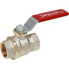 Кран шаровой Giacomini DADO ВР-ВР 3/8" ручка-рычаг красный, латунь, никель, R910X022
