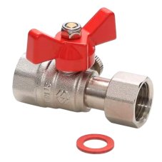 Кран шаровой латунный MVI 1/2"BРx1/4"BР для подключения манометра