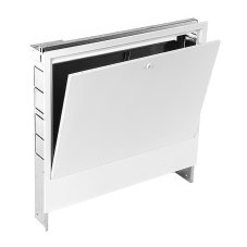 Шкаф коллекторный HENCO встраиваемый с задней панелью, белый RAL 9003, 715х575-665х110-175