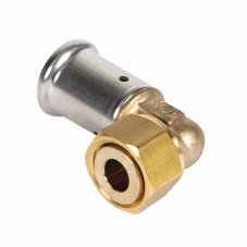 Соединение HENCO угловое плоское с накидной гайкой 90гр, латунь пресс (CW724), 20x3/4"