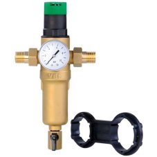 Фильтр VIEIR с регулятором давления и манометром 1/2" для гор. воды (10/1)